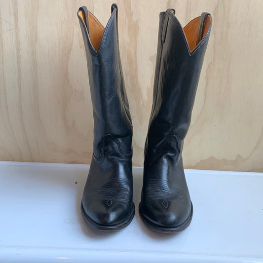 Double H black western boots