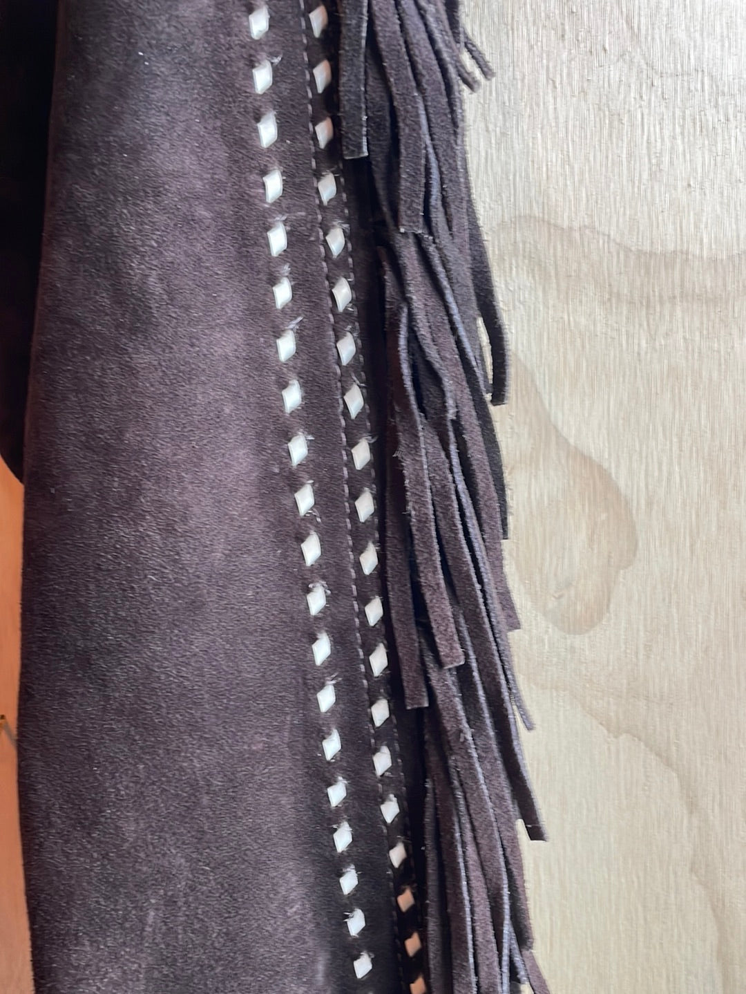 Brown Riding Chaps with Fringe