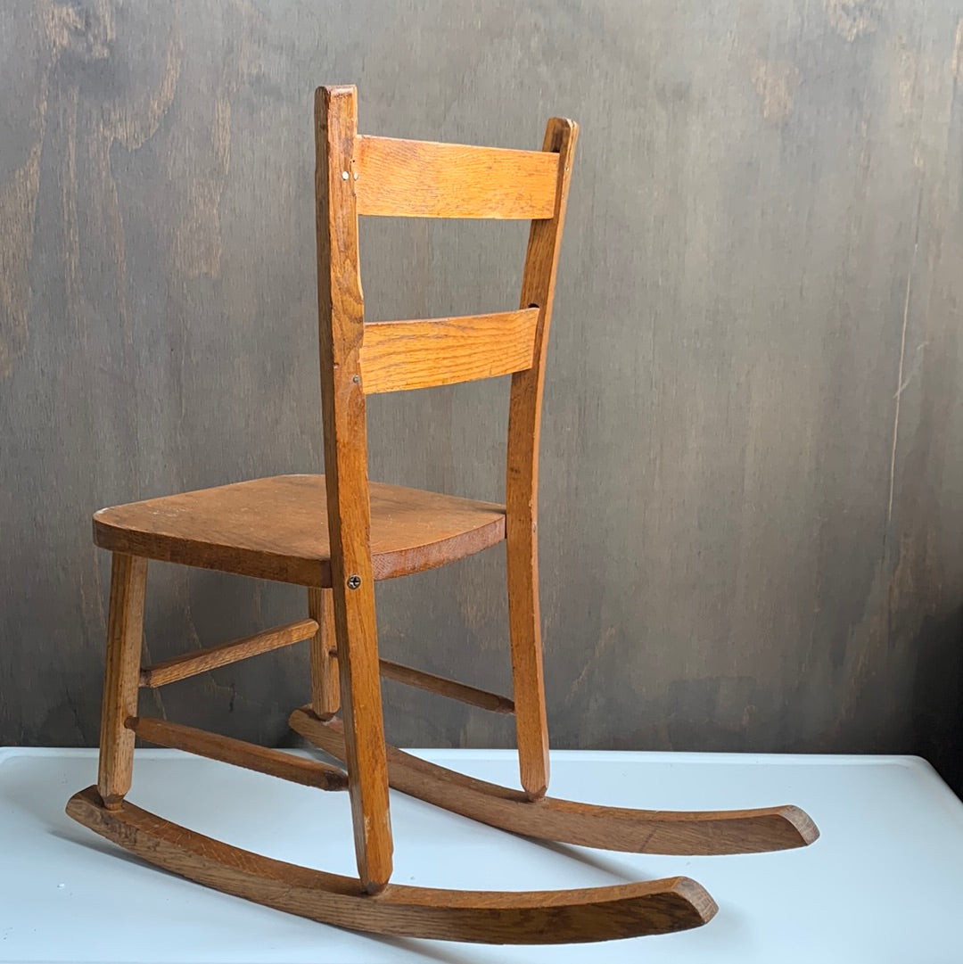 Kid’s wooden rocking chair