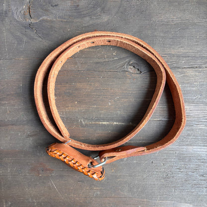 Vintage Tan Leather "Pat" Rose Belt