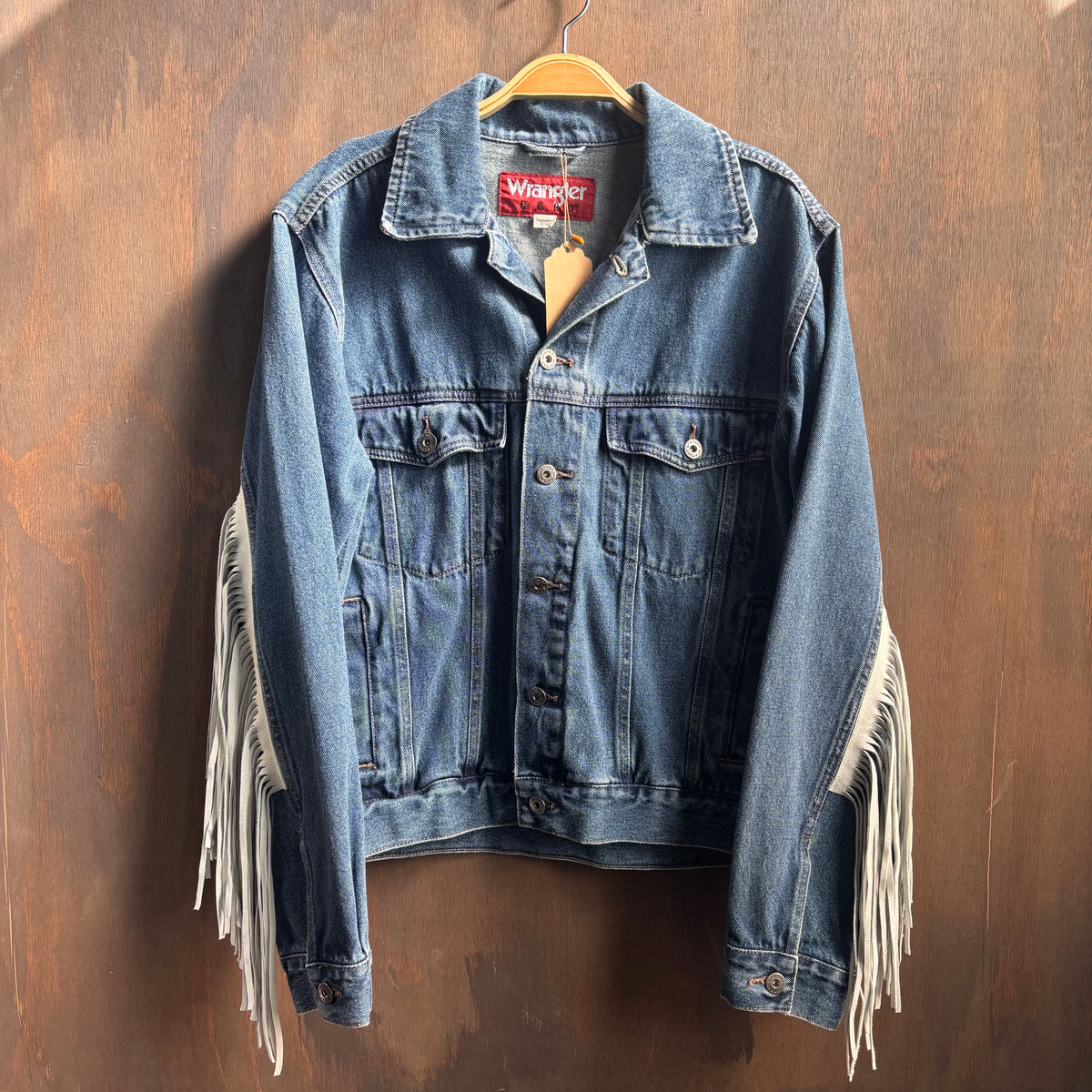 Out of the Blue Vintage Fringed Denim Jacket