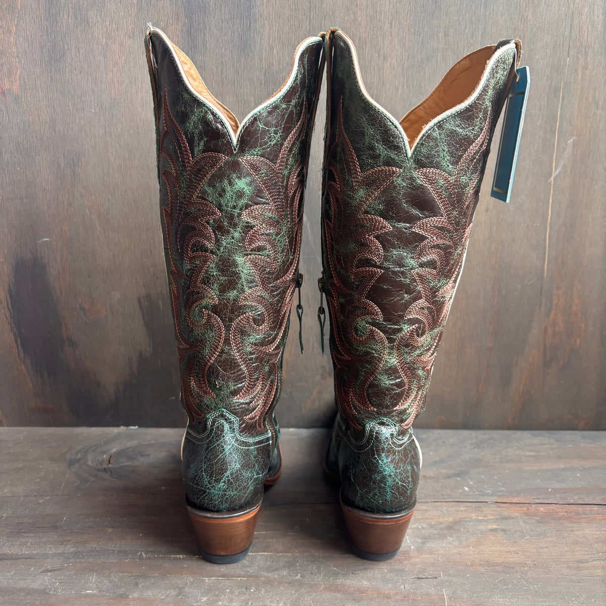 Toro Sentado Brown-Green Leather Boots
