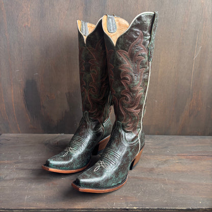 Toro Sentado Brown-Green Leather Boots