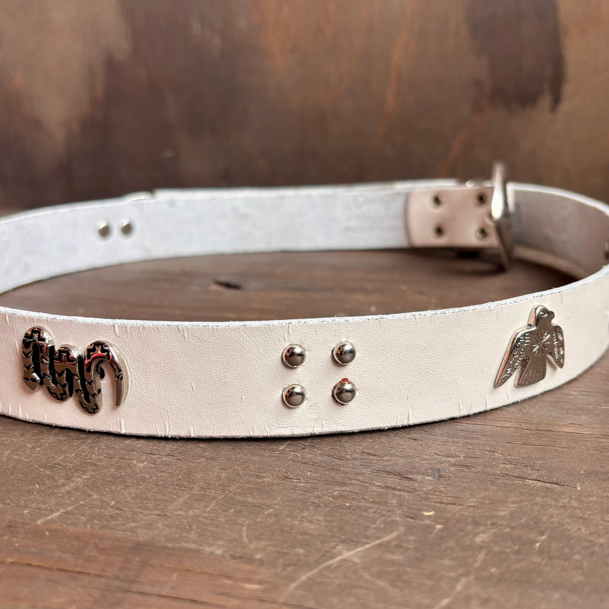 Vintage White Embellished Southwestern Belt