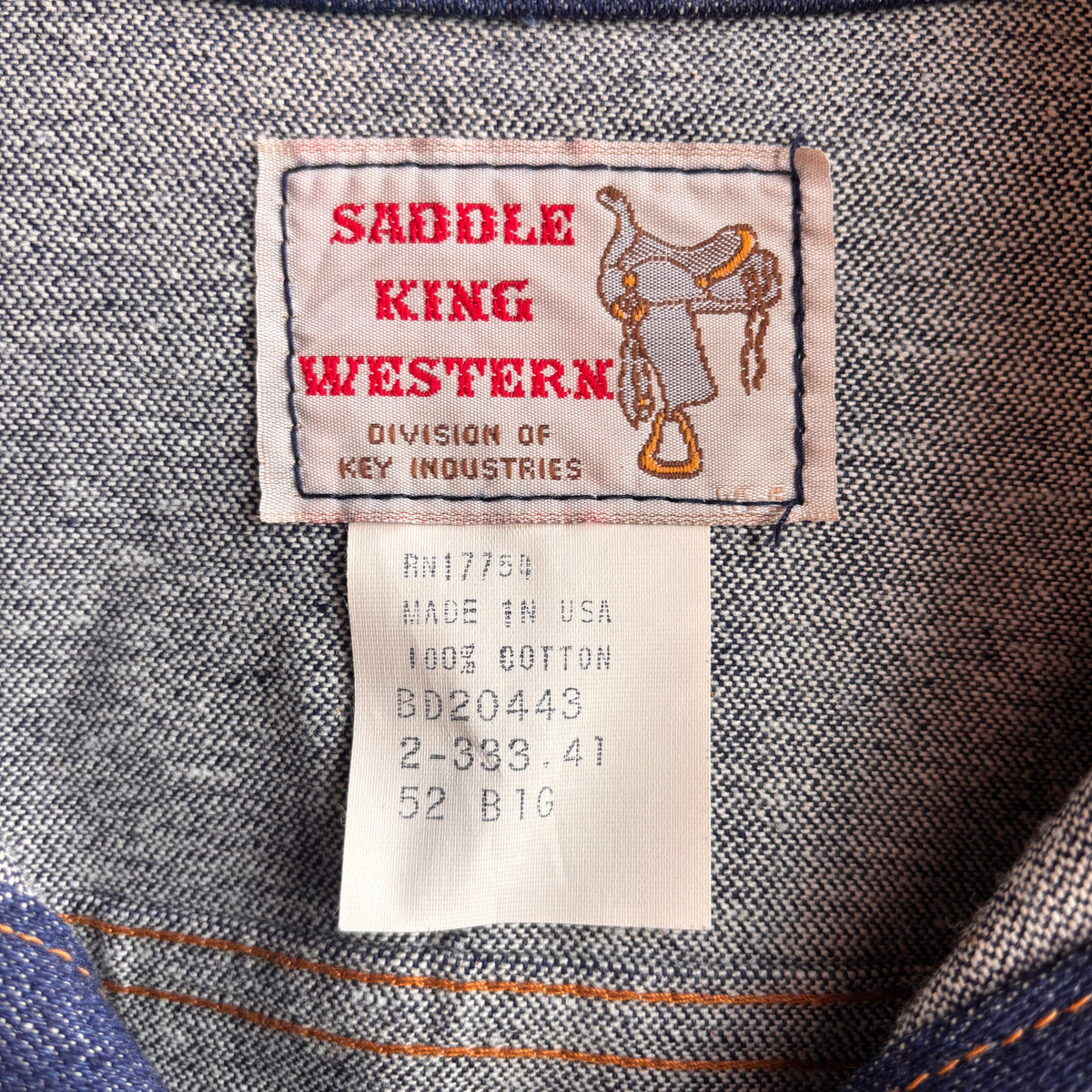 Vintage Saddle King Denim Jacket