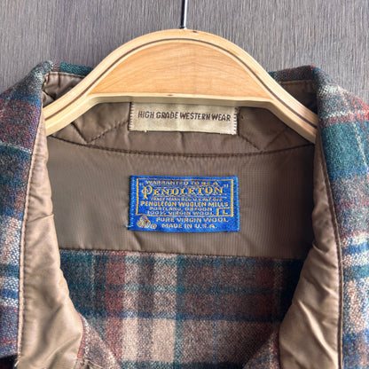 Pendleton Brown Plaid Pearl Snap