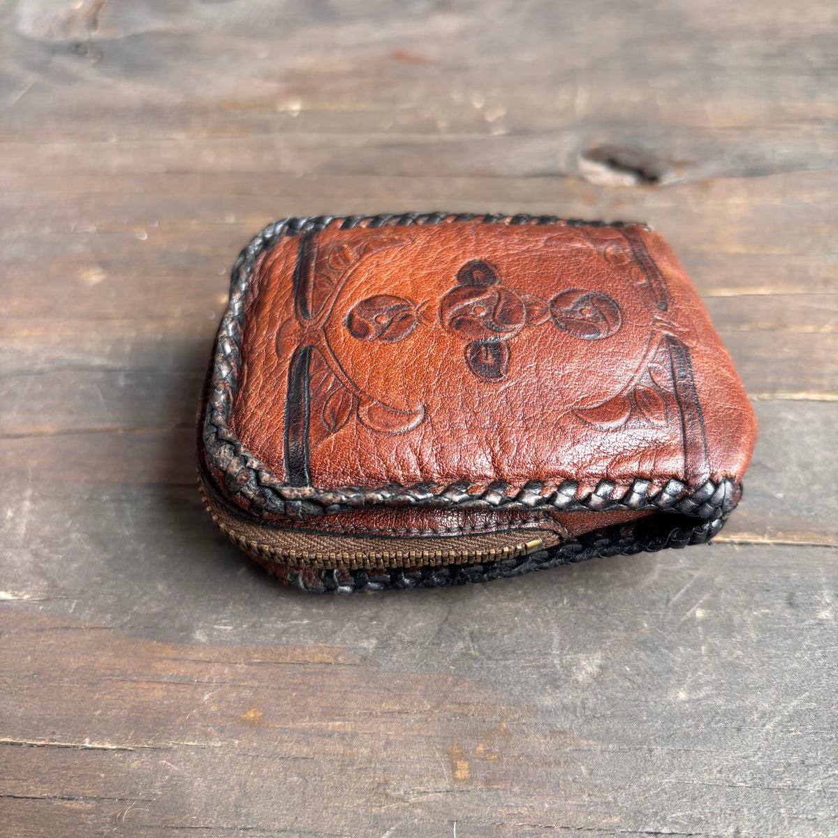 Vintage Tooled Leather Pouch
