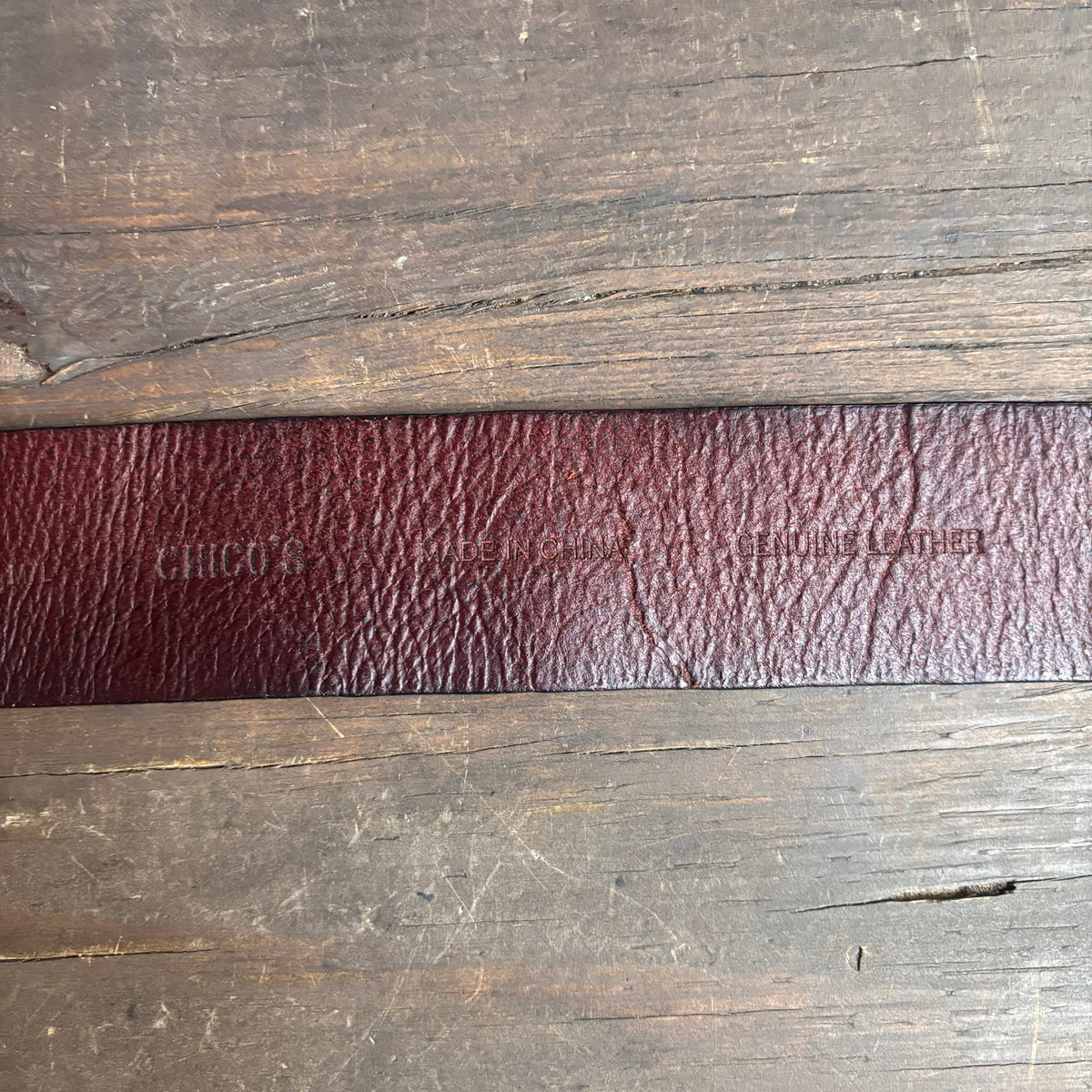 Vintage Brown Leather and Metal Belt
