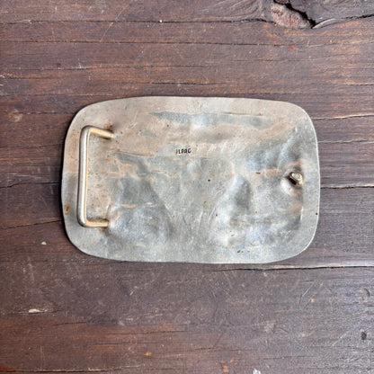 Vintage Abalone Longhorn Belt Buckle
