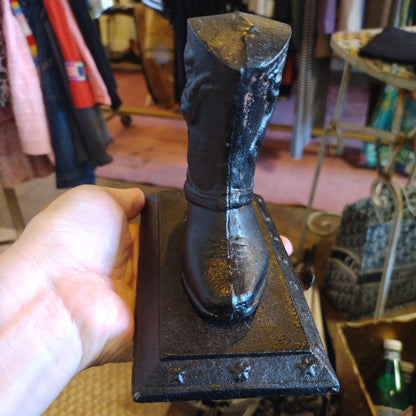 Iron black boot stocking holder