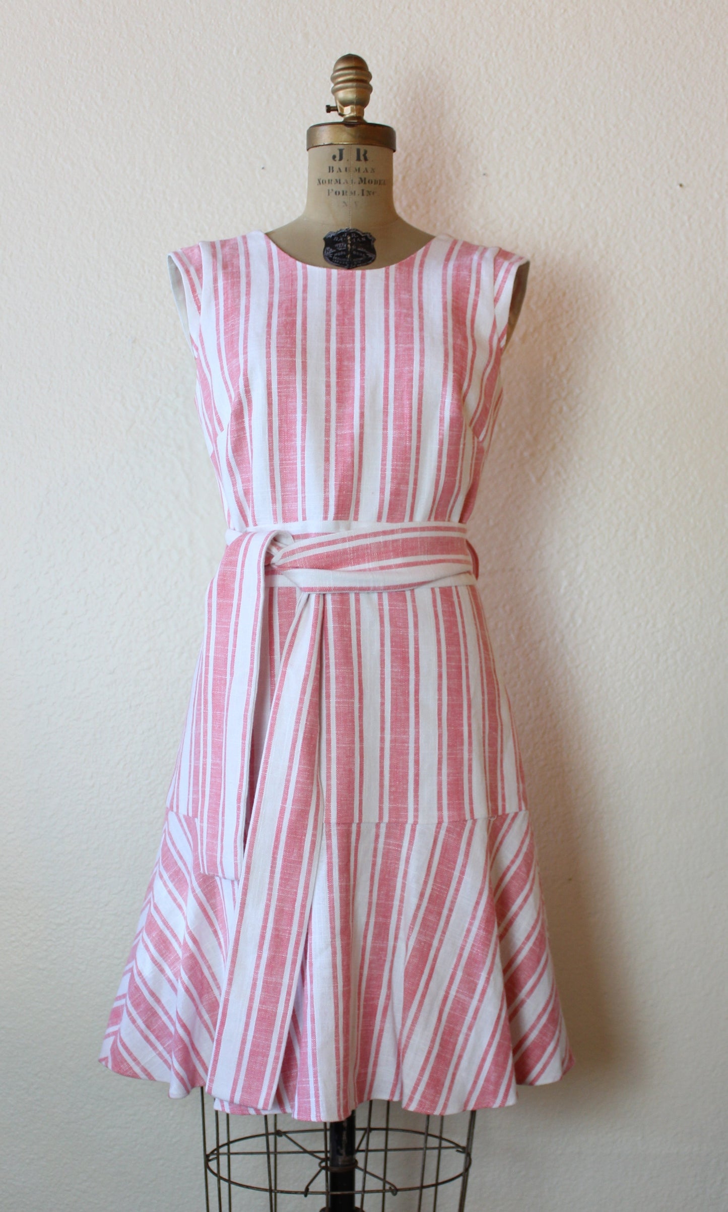 Pink & White Striped Dress