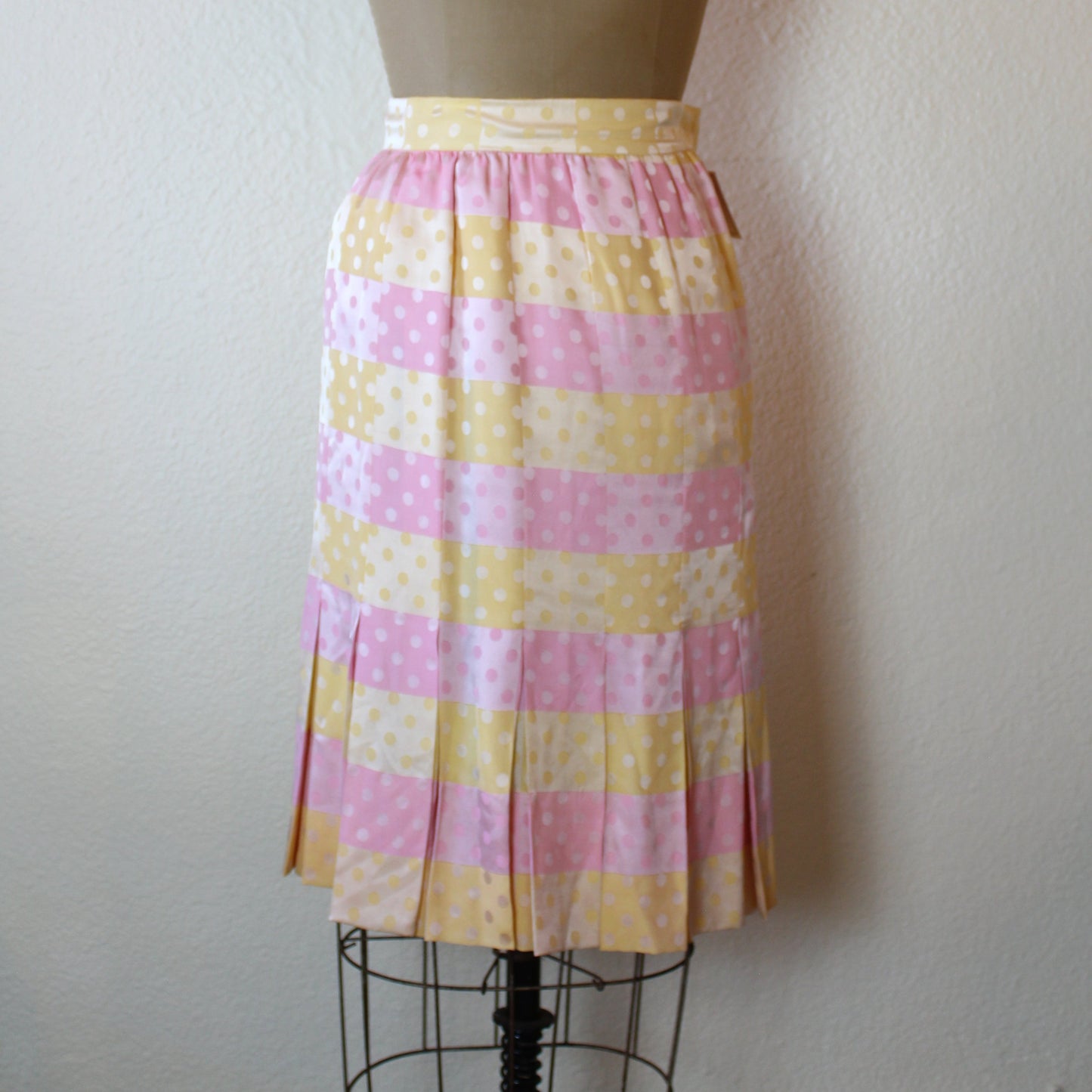 Andre Laug- Pink + Yellow Polka Dot Skirt