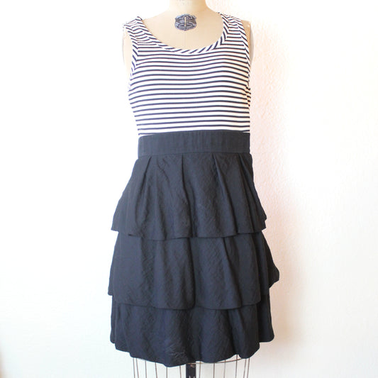 Black and White Striped Dress