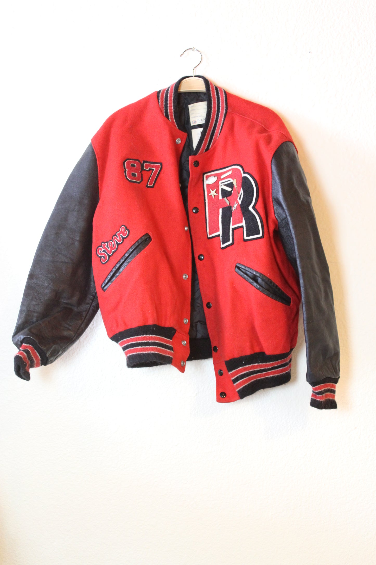 Red and Black Letterman's Jacket