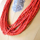Red Multi Strand Beaded Necklace