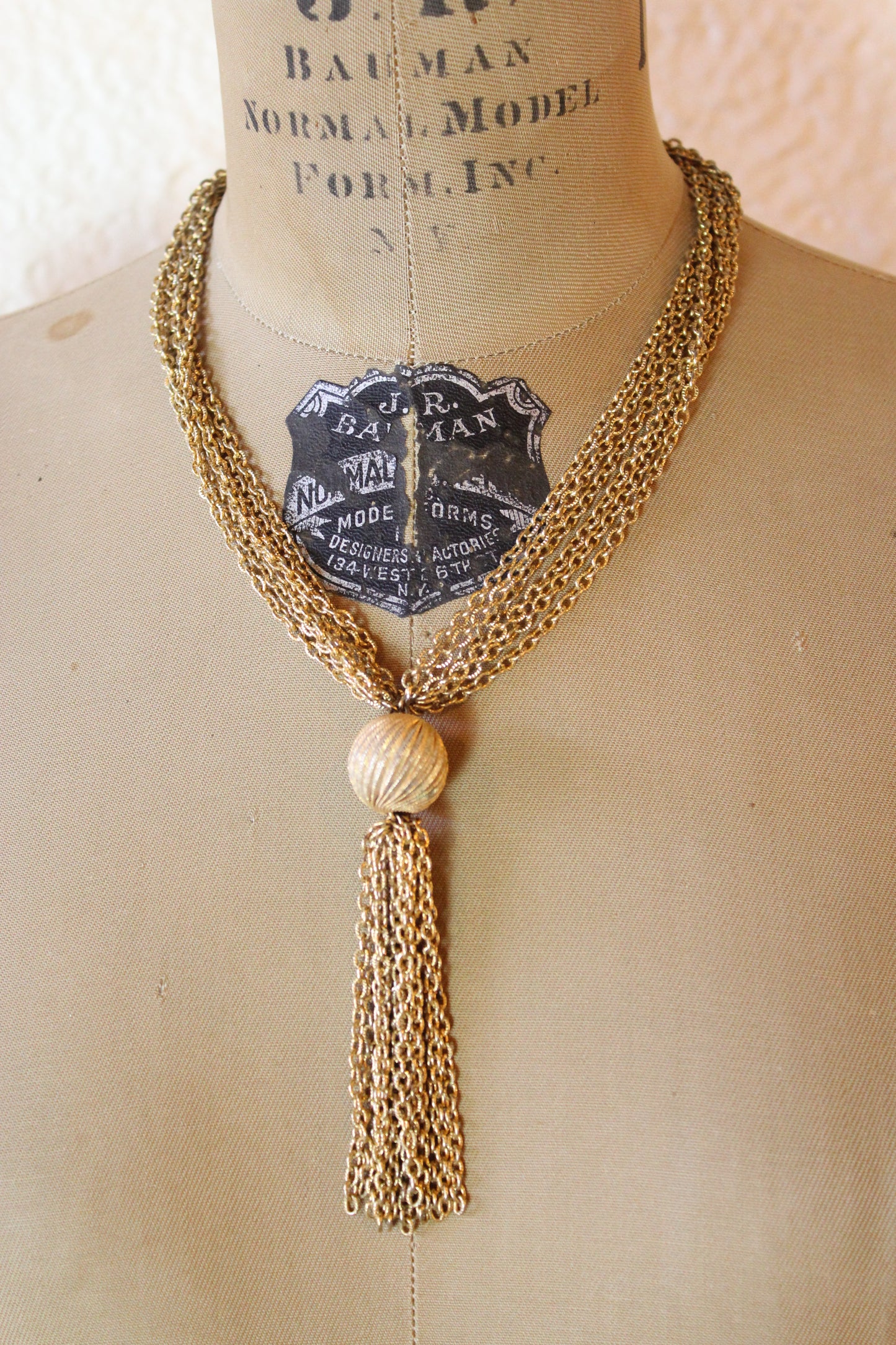 Gold Tassled Necklace