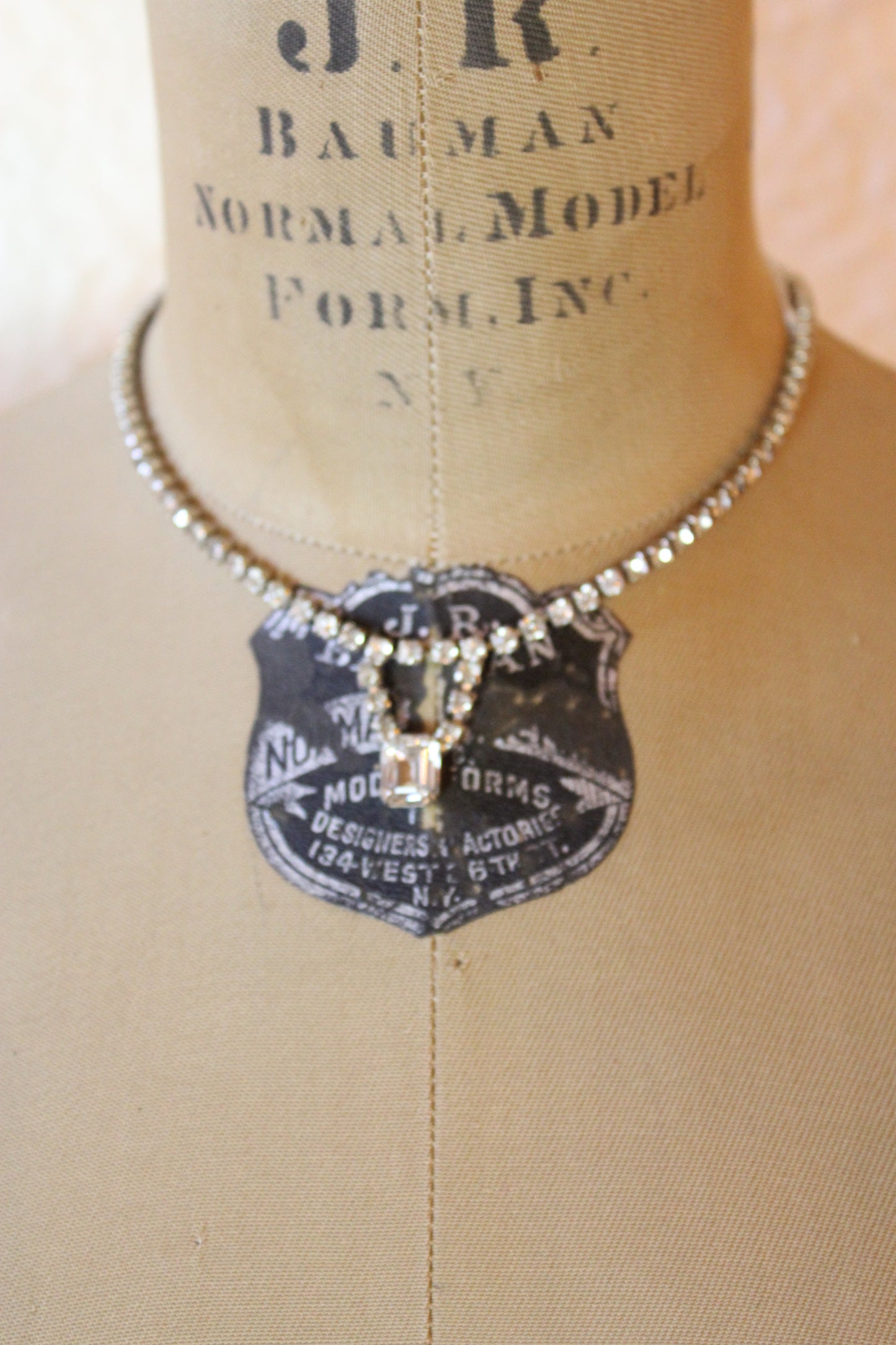 Small Rhinestone Choker Necklace