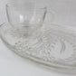 Glass tea cup and tray