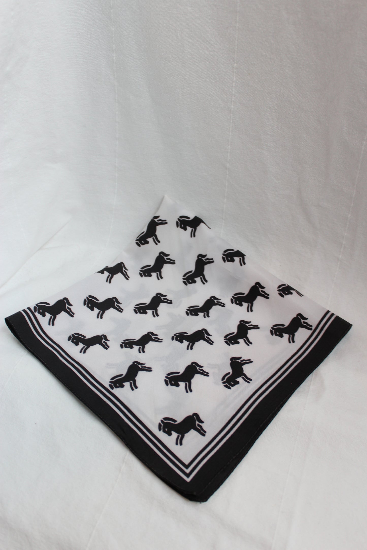 Black And White Horse Design Scarf