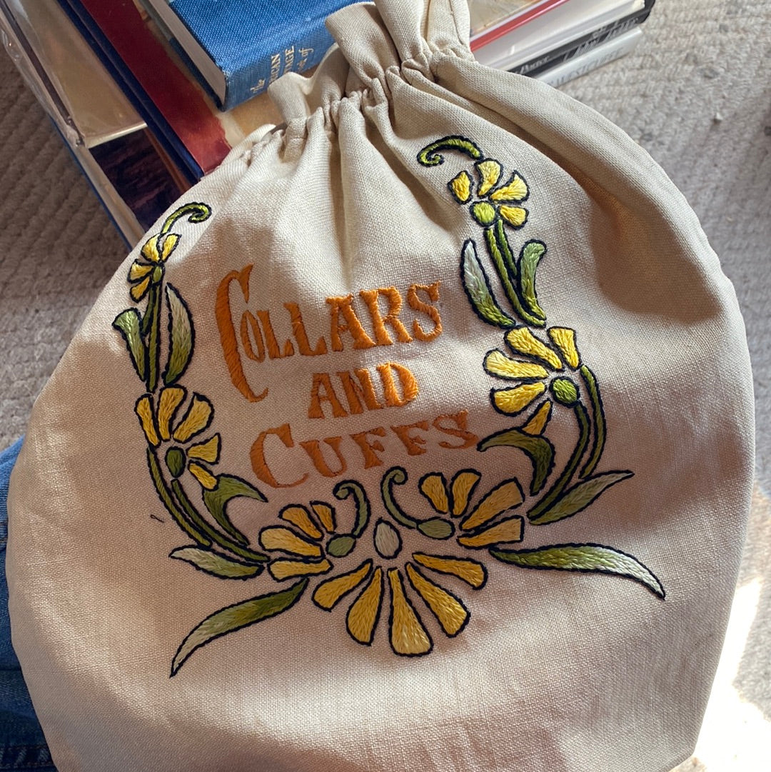 Collars and Cuffs Embroidered Bag