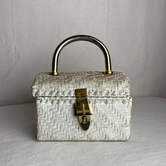 White Wicker Purse