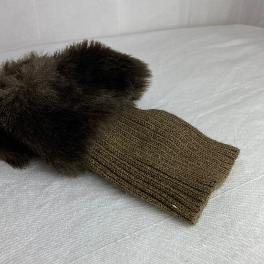Brown Faux Fur Boot Toppers