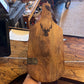 Wooden Deer Carved Cutting Board with Leather Strap