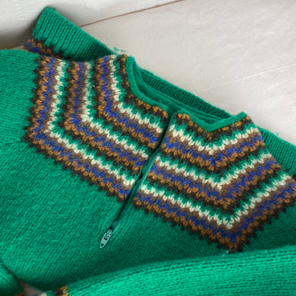 Kids Green Wool Sweater