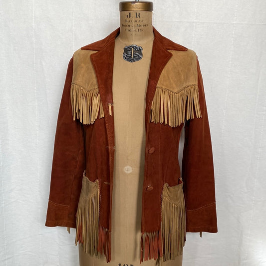 Brown and Tan Fringe Jacket