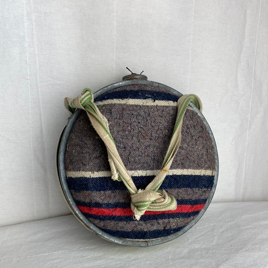 Large Wool Covered Vintage Canteen