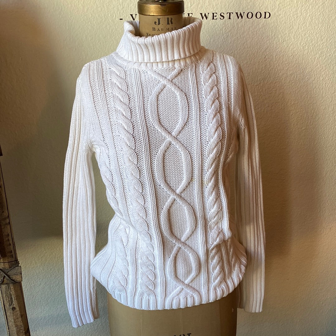 White or Cream Turtleneck Sweater