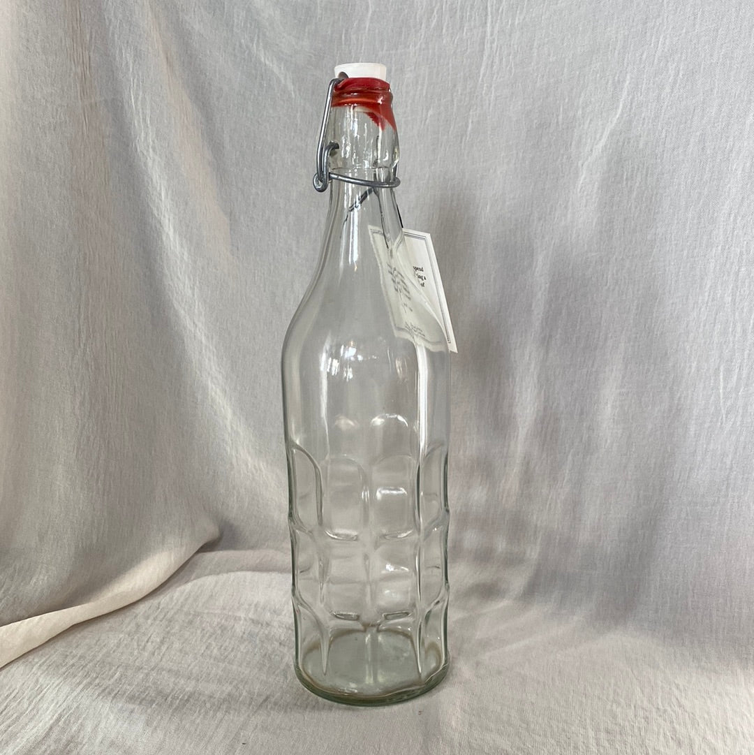 Dimpled Glass Bottle