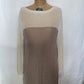 Tan and Cream Loose Knit Sweater