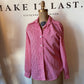 Vintage Red and White Gingham Button Shirt