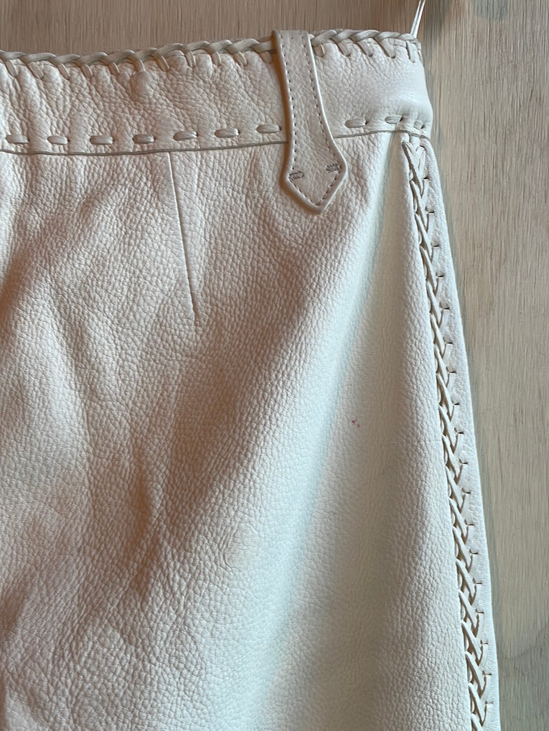 Ralph Lauren Leather Pants - Cream