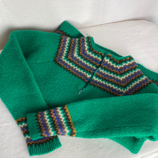 Kids Green Wool Sweater