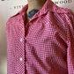 Vintage Red and White Gingham Button Shirt