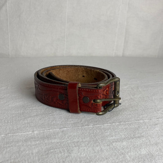 Red Tint Leather Belt
