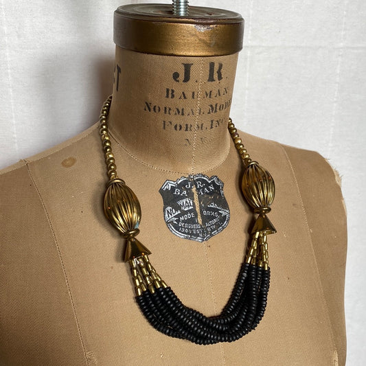 Gold and Black Necklace