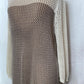 Tan and Cream Loose Knit Sweater
