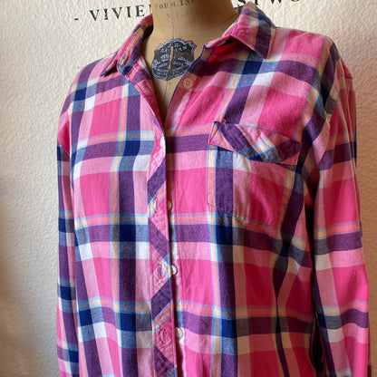 Pink Eddie Bauer Flannel Shirt